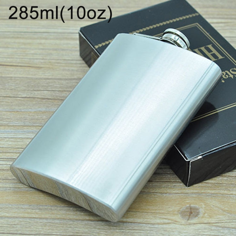 285mL（10oz）アウトドアスポーツ用便利な家庭旅行用ワイルドステンレス製携帯ヒップフラスク（小さなじょうごなし）（シルバー285mL（10oz））