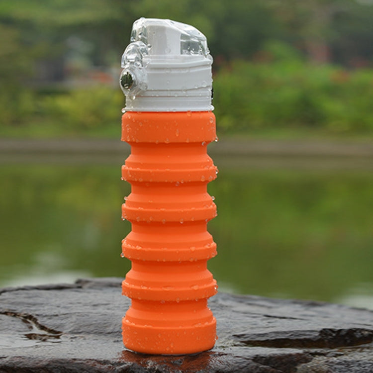 500mL アウトドア旅行用シリコン折りたたみケトル 伸縮カップ スポーツ用飲料ボトル