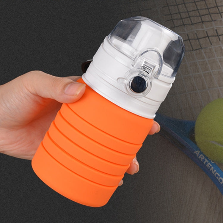 500mL アウトドア旅行用シリコン折りたたみケトル 伸縮カップ スポーツ用飲料ボトル