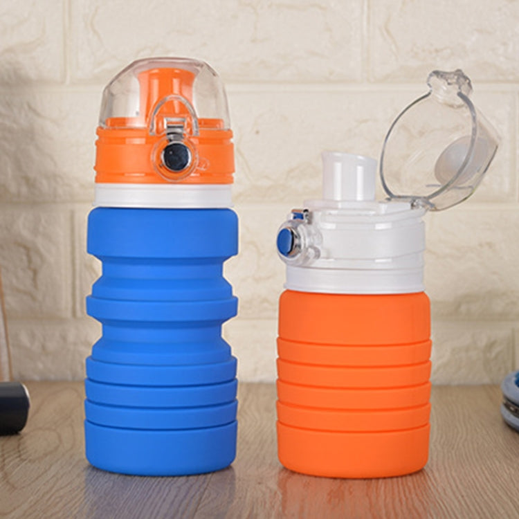 500mL アウトドア旅行用シリコン折りたたみケトル 伸縮カップ スポーツ用飲料ボトル