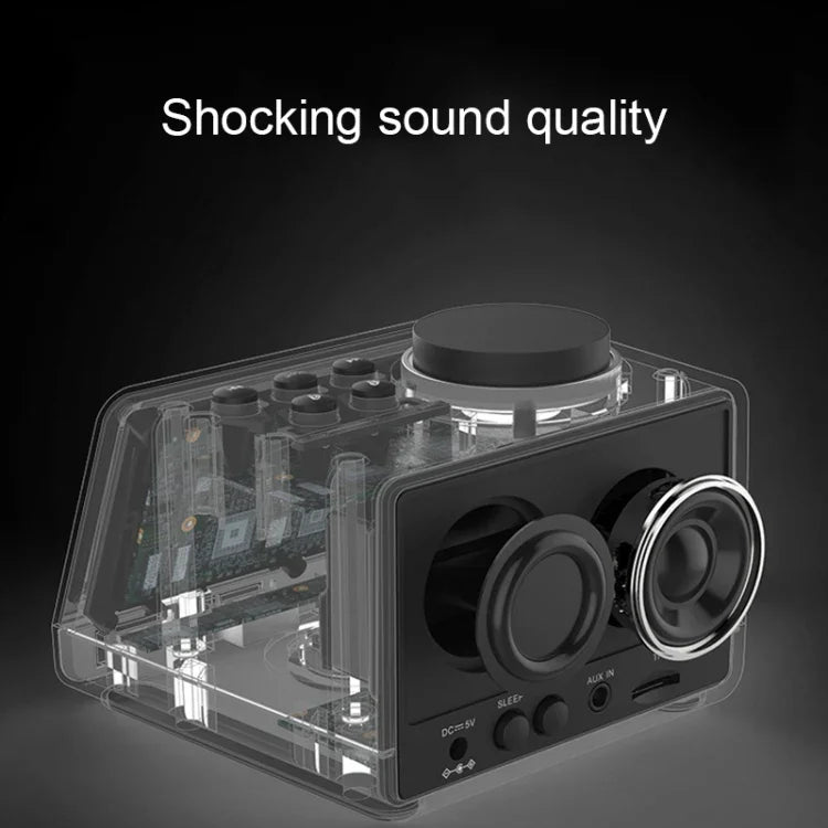 K11 Bluetoothアラームクロックスピーカー クリエイティブデジタルミュージッククロックディスプレイラジオ デュアルUSBインターフェース対応 Uディスク／TFカード／FM／AUX対応、USプラグ、USプラグ（ブラック）、USプラグ（ホワイト）