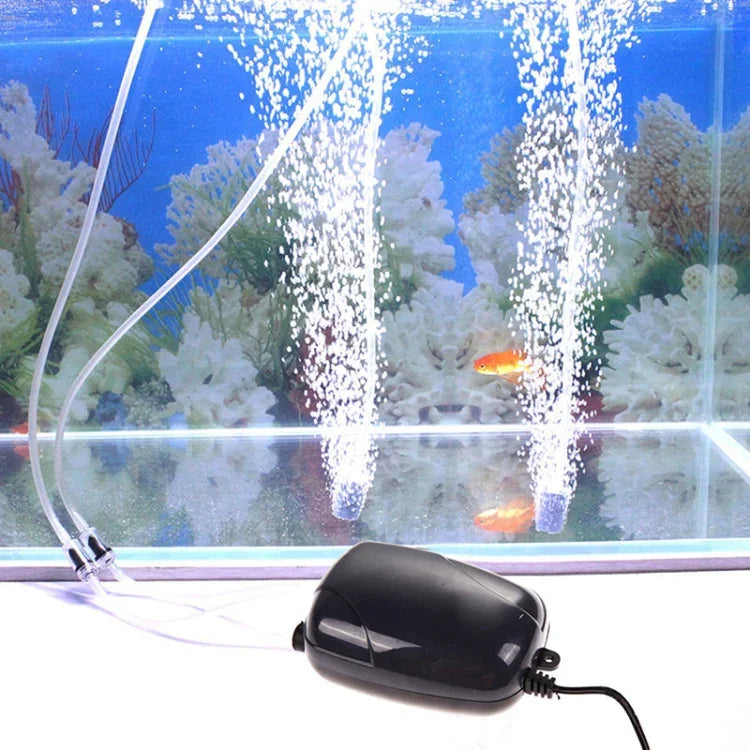 RS-290 220V 3W シングルアウトレット調節可能流量静音水槽エアポンプ 魚タンク酸素エアポンプ、3W