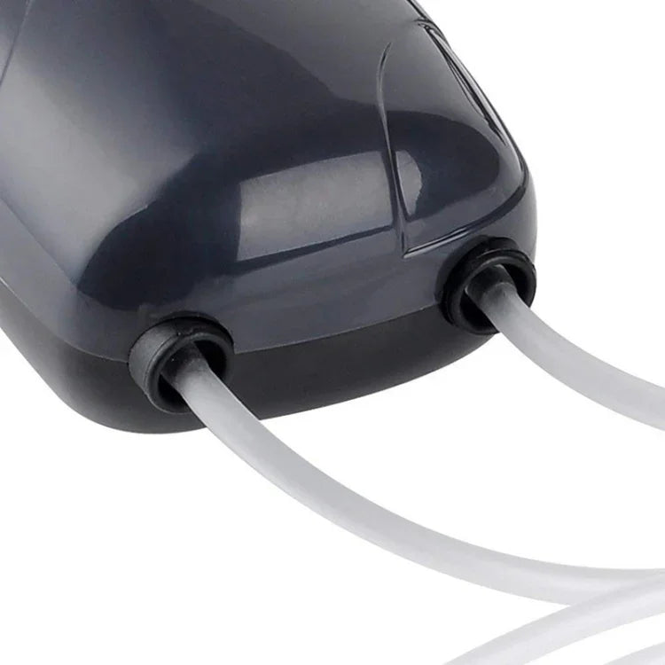 RS-390 220V 5W ダブルアウトレット調節可能流量静音水槽エアポンプ 魚タンク酸素エアポンプ、5W