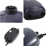 RS-390 220V 5W ダブルアウトレット調節可能流量静音水槽エアポンプ 魚タンク酸素エアポンプ、5W