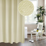 厚手防水防カビカーテン ハニカムテクスチャーポリエステル布シャワーカーテン バスルームカーテン サイズ:200*200cm