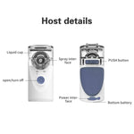 Portable Ultrasonic Nebulizer Mini Handheld Inhaler Respirator Health Care Home Machine Atomizer for Children, Mini Handheld Inhaler