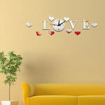 クリエイティブLOVE時計 アクリルミラーDIY壁ステッカー LOVE時計アクリルミラー（ブラック）、LOVE時計アクリルミラー（ゴールド）、LOVE時計アクリルミラー（シルバー）