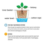 自動給水式ハイドロポニック鉢 植物用円形樹脂プラスチック鉢 ダブルレイヤーデザイン 直径: 13cm 高さ: 13.7cm