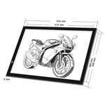 A3サイズ 8W 5V LED 超薄型無段階調光アクリルトレースボード アニメスケッチ用トレースパッド USBケーブル付き、USBケーブル付き