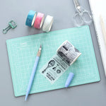 Junesix A5カッティングマットセット カッティングマット＆定規＆彫刻ナイフ Junesix A5（ミントグリーン）、Junesix A5（ピンク）、Junesix A5（ブルー）、Junesix A5（パープル）