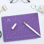 Junesix A5カッティングマットセット カッティングマット＆定規＆彫刻ナイフ Junesix A5（ミントグリーン）、Junesix A5（ピンク）、Junesix A5（ブルー）、Junesix A5（パープル）