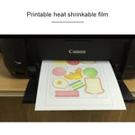 プリント熱収縮フィルム DIY エポキシプリント紙 ゴムスタンプ用素材 プリント紙、DIY熱収縮フィルム（透明）