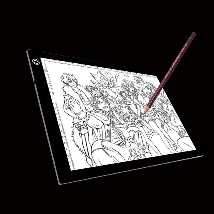 A4サイズ 5W 5V LED 3段階調光可能アクリルトレースボード アニメスケッチ用トレースパッド USBケーブル＆プラグ付き、サイズ：240x360x5mm