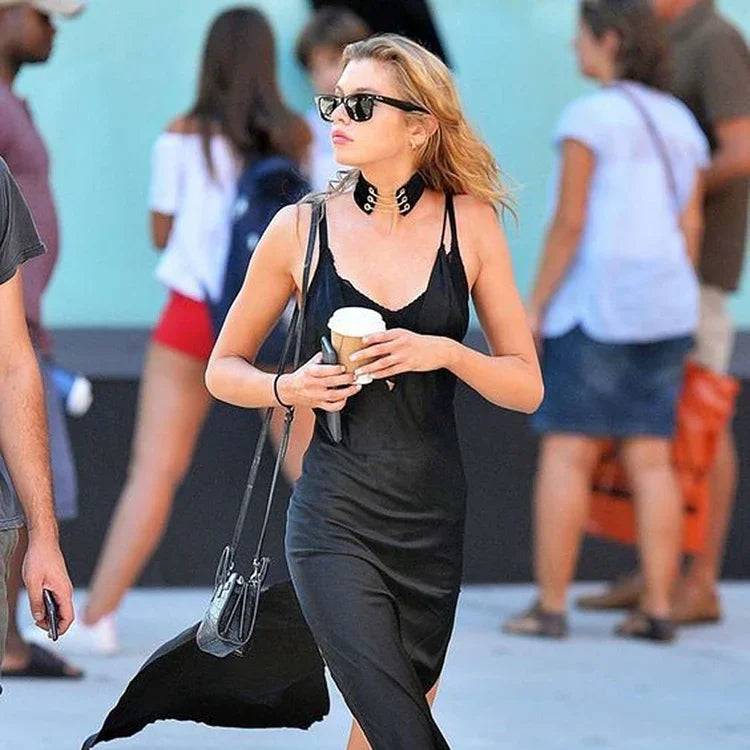 2点セット ヨーロッパ・アメリカ シンプル襟 ファッション女性用ベルベットリボン襟骨ネックレス、ランダムカラー配送、SFQ