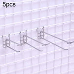 5個セット 5.8mm スーパーマーケット用アイアングリッド棚 ダブルフック、長さ: 15cm、5.8mm 15cm
