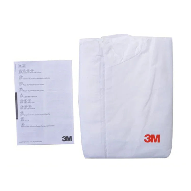 3M 4515 一体型白色静電気防止・耐薬品防塵サンドブラストスーツ 帽子付き、サイズ：L、3M L