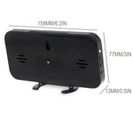 Multifunction Creative Mirror Reflective LED Display Alarm Clock with Snooze Function & 2 USB Charge Port