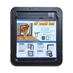 ペット足跡柄 犬用自動ロック/ロック可能ゲート 猫用安全フラップ窓 ペット用スクリーンドア, サイズ: 42x37cm, 42x37cm