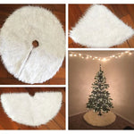 クリスマスツリープラッシュスカート白丸装飾、直径：90cm