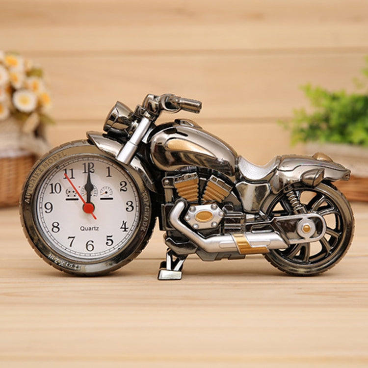 カートゥーンバイクアラームクロック 寝室用プラスチック指針アラームクロック サイズ: 23*13*6cm ゴールド、レッド、ブラック