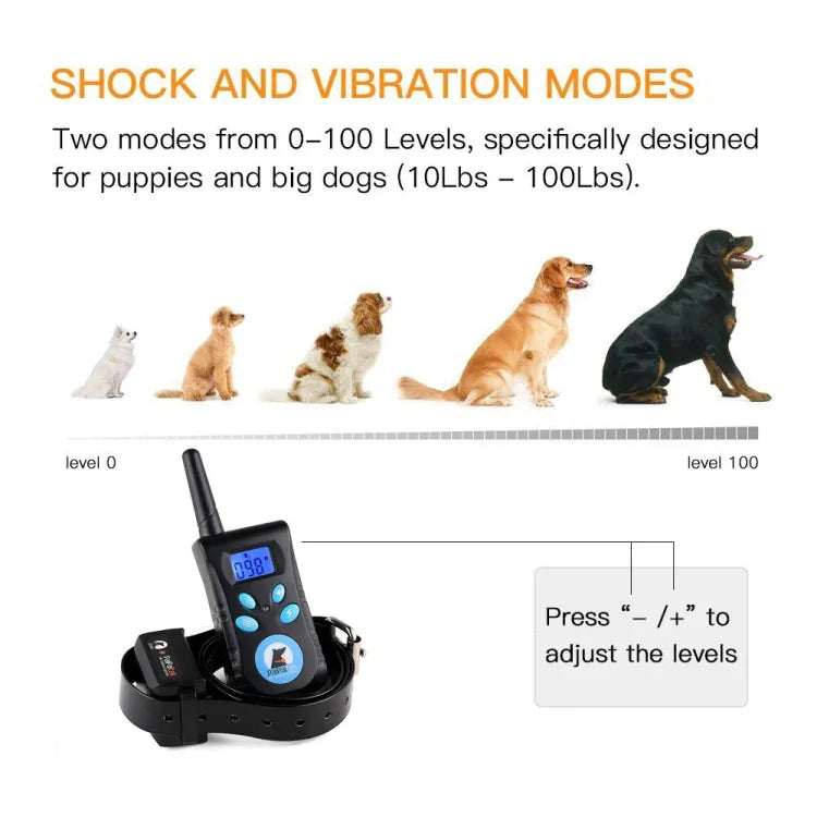 自動防止吠え首輪 ペットトレーニングコントロールシステム＋電気ショックPUレザー首輪 犬用、PD520