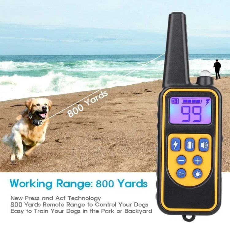 880-2 800ヤード充電式リモートコントロールカラー犬トレーニング装置吠え防止装置、880-2 ブラックブラック、880-2 ブラック＋オレンジ