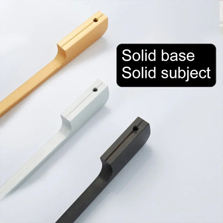 2049-128 Drawer Cabinet Door Aluminum Alloy Handle Straight Door Handle, 2049-128 (Black), 2049-128 (White)