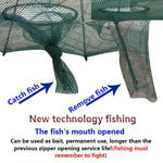 20穴 自動折りたたみ式釣りネット ナイロン製 エビ カニ ミノートラップ 魚用キャストネット 釣り道具 20穴