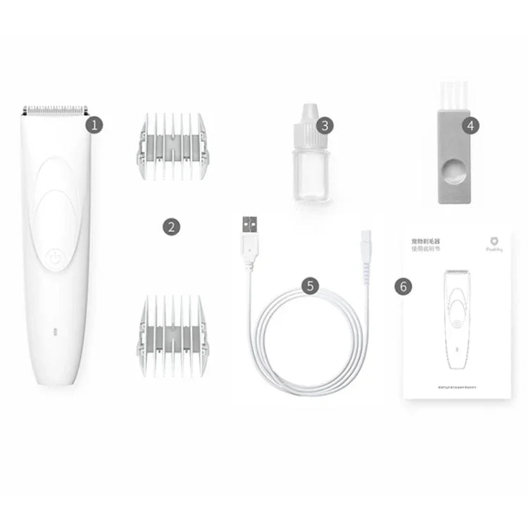 オリジナル Xiaomi Youpin Pawbby 犬用プロフェッショナルレザー ペットグルーミングクリッパー 電動充電式安全カットマシン、Pawbby 犬用プロフェッショナルレザー