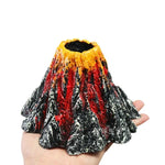 人工樹木草 魚用水槽装飾 火山岩風景 創造的な岩石樹脂装飾 水槽用エアポンプ、サイズ：L、15*9.5*3.3 cm