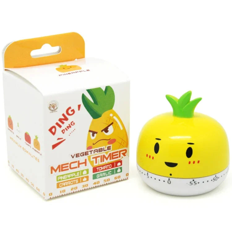 野菜キッチンタイマー 料理用機械式タイミングツール カウントダウンアラーム、ランダムカラー配送、RB208