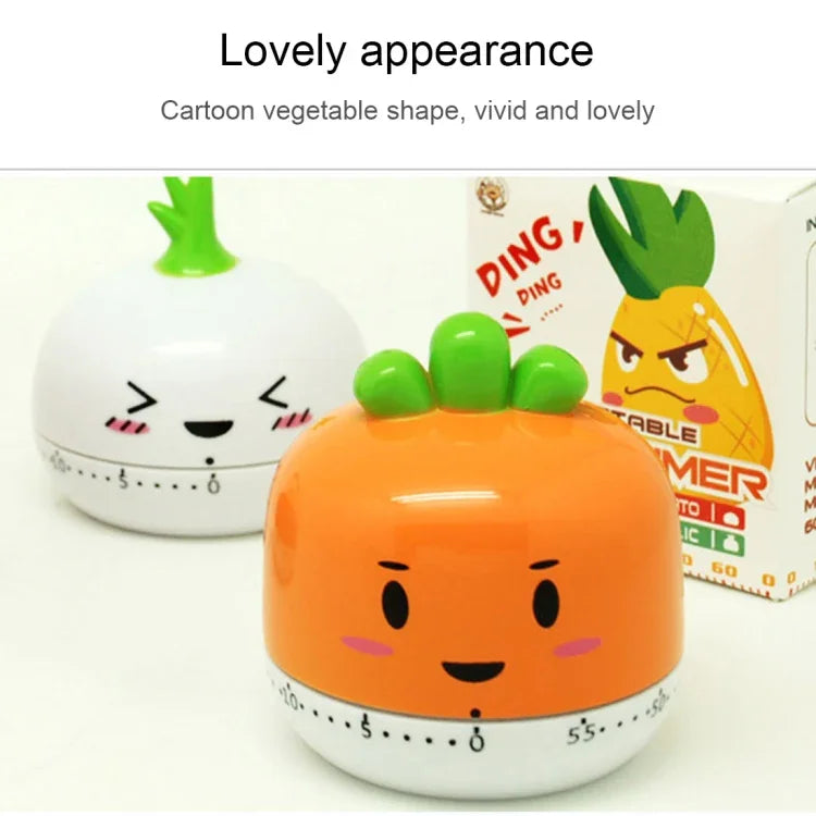 Vegetable Kitchen Timer Cooking Mechanical Timing Tool Count Down Alarm, Random Color Delivery, RB208