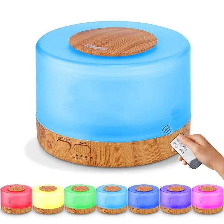 T700 リモコン付きクリアホワイト加湿器 自動アルコールスプレー エッセンシャルオイルディフューザー 超音波ミストメーカー 超音波アロマディフューザー アトマイザー カラーLED、容量：700ml、DC 24V、USプラグ、クリアホワイト（700ml）、ウッドパターン（700ml）