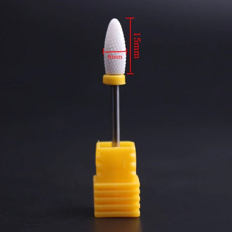 ネイル セラミック 円筒形 たこ形 電動研磨ヘッド、サイズ: 49*6mm、サイズ: 49*6mm