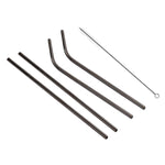 4本入り再利用可能ステンレス製ストロー＋クリーナーブラシセット、215*6mm、215*6mm（組み合わせ）