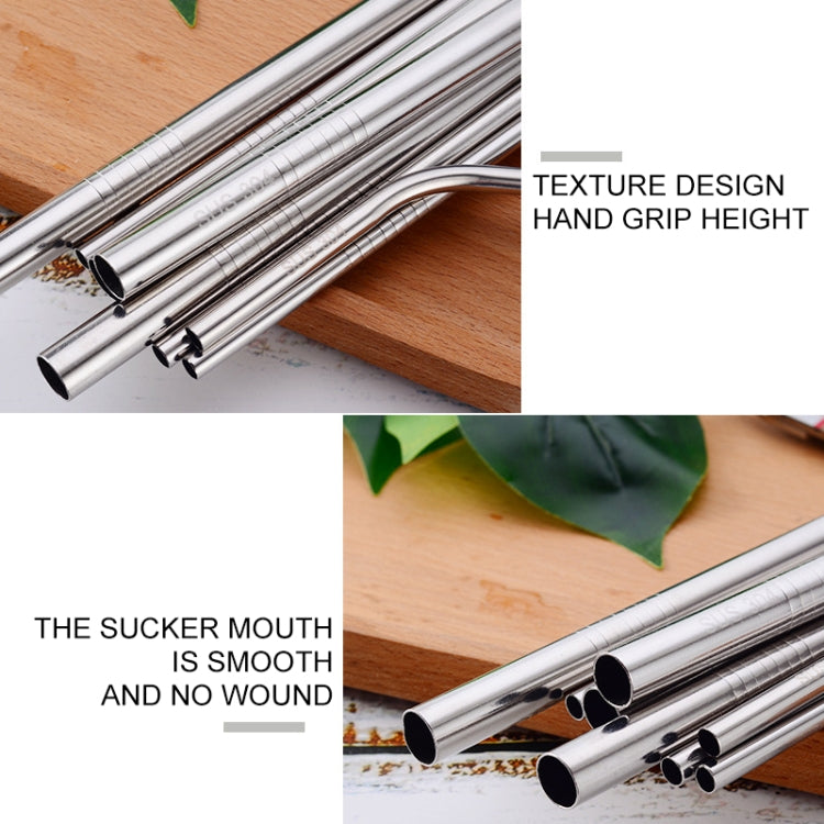 4個セット 再利用可能ステンレス製ストロー＋クリーナーブラシセット 266*6mm 266*6mm（組み合わせ）