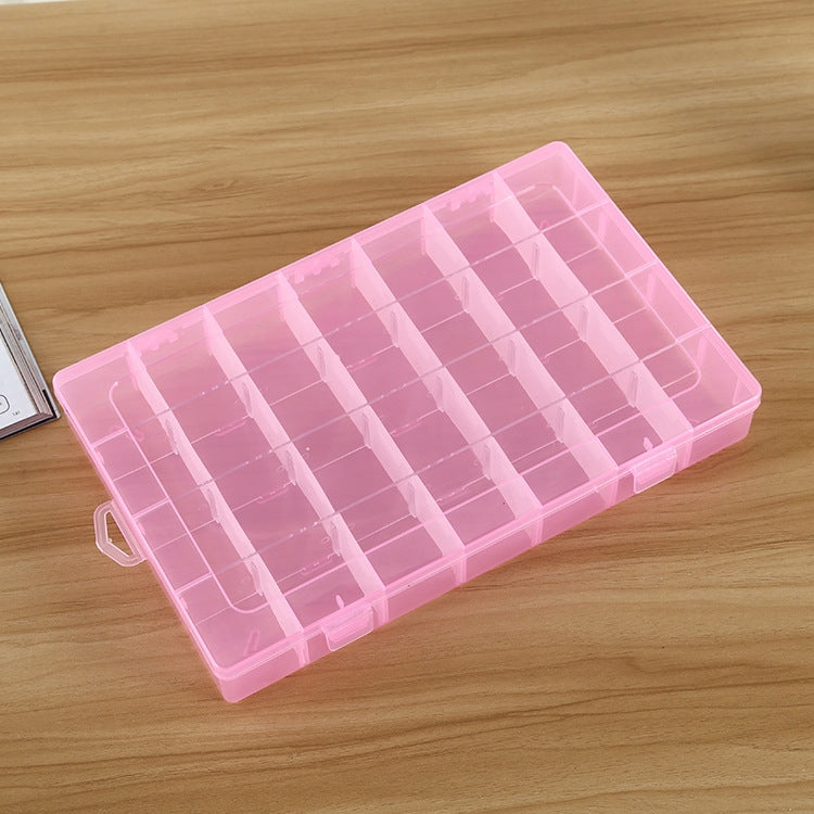プラスチックオーガナイザーコンテナ収納ボックス 28スロット 取り外し可能グリッドコンパートメント ジュエリーイヤリング釣り針小物用