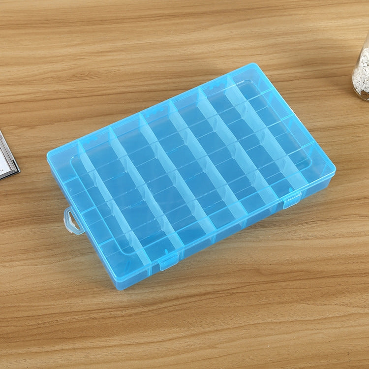 プラスチックオーガナイザーコンテナ収納ボックス 28スロット 取り外し可能グリッドコンパートメント ジュエリーイヤリング釣り針小物用