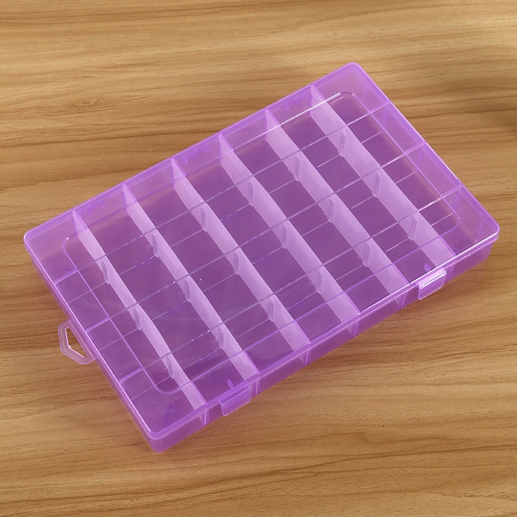 プラスチックオーガナイザーコンテナ収納ボックス 28スロット 取り外し可能グリッドコンパートメント ジュエリーイヤリング釣り針小物用