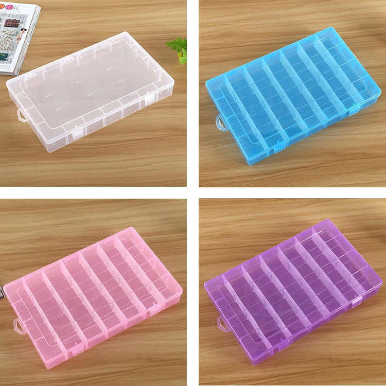 プラスチックオーガナイザーコンテナ収納ボックス 28スロット 取り外し可能グリッドコンパートメント ジュエリーイヤリング釣り針小物用