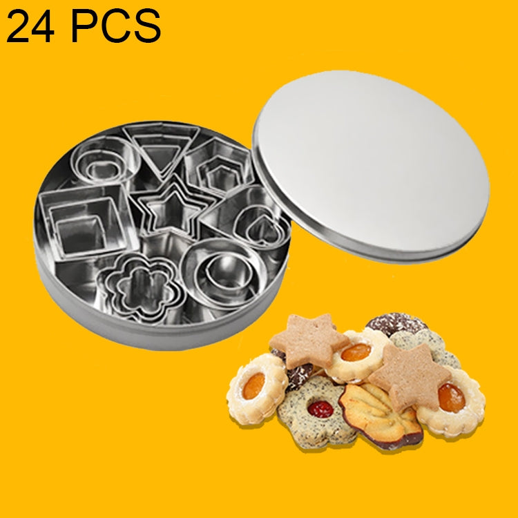 24個セット ステンレス製DIYクッキー・ビスケット型 幾何学形状（八角形）ベーキングツール HC4340A、HC4340B、HC4340C