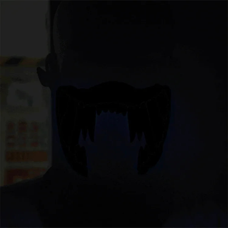 FG-MA-02 ハロウィンマスク 音声制御LED冷光テラーカスプレイマスク、FG-MA-02