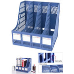 Deli 4 Sections Desk Organizer Office Supplies Accessories Desktop Tabletop Sorter Shelf