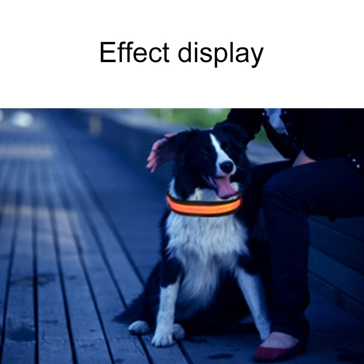中型および大型犬用ペットソーラー＋USB充電式LEDライトカラー、首周りサイズ：S、35-40cm、サイズ：S