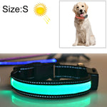 中型および大型犬用ペットソーラー＋USB充電式LEDライトカラー、首周りサイズ：S、35-40cm、サイズ：S
