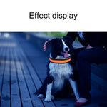 中型および大型犬用ペットソーラー＋USB充電式LEDライトカラー、首周りサイズ：L、50-60cm、サイズ：L