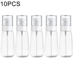 10個入り 携帯用詰め替え可能プラスチック微細ミスト香水スプレーボトル 透明空スプレーボトル 80ml, 80ml