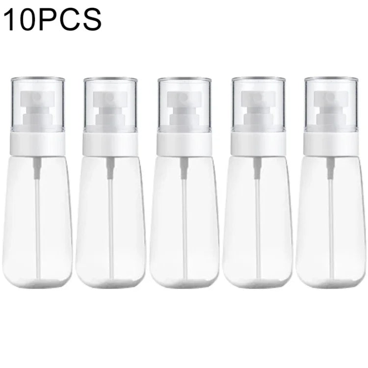 10個入り 携帯用詰め替え可能プラスチック微細ミスト香水スプレーボトル 透明空スプレーボトル 80ml, 80ml