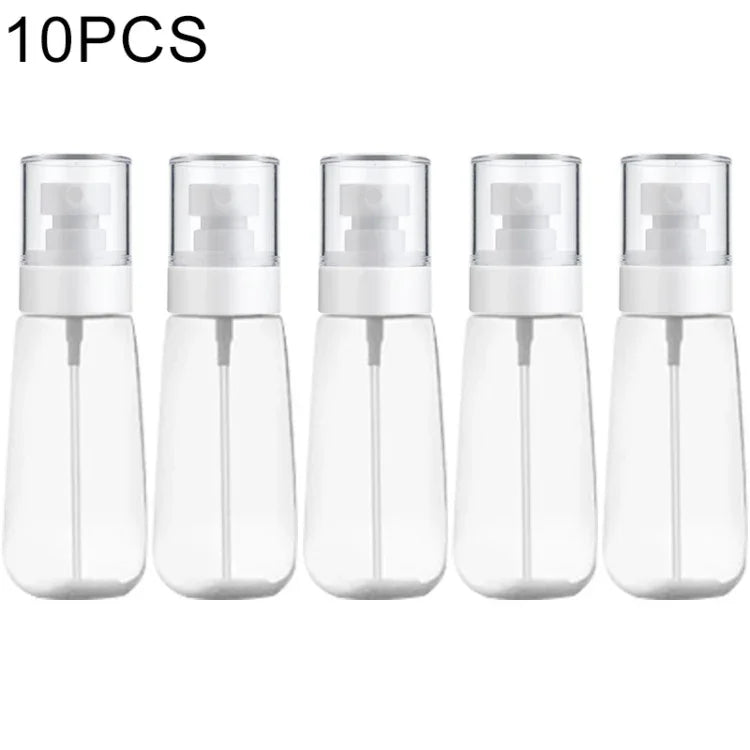 10個セット 携帯用詰め替え可能プラスチック微細ミスト香水スプレーボトル 透明 空スプレーヤーボトル、100ml、100ml