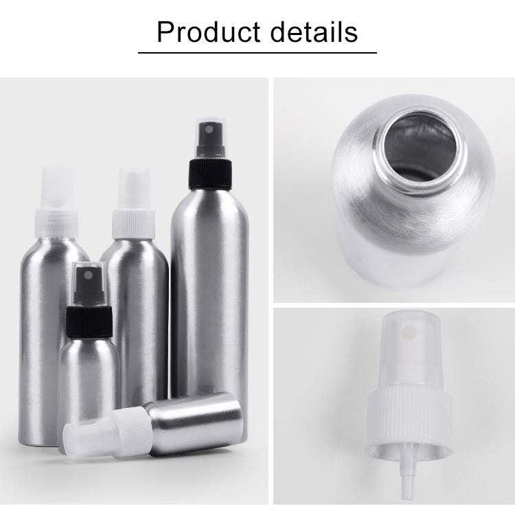 詰め替え可能ガラス微細ミストアトマイザー アルミボトル、100ml、100ml